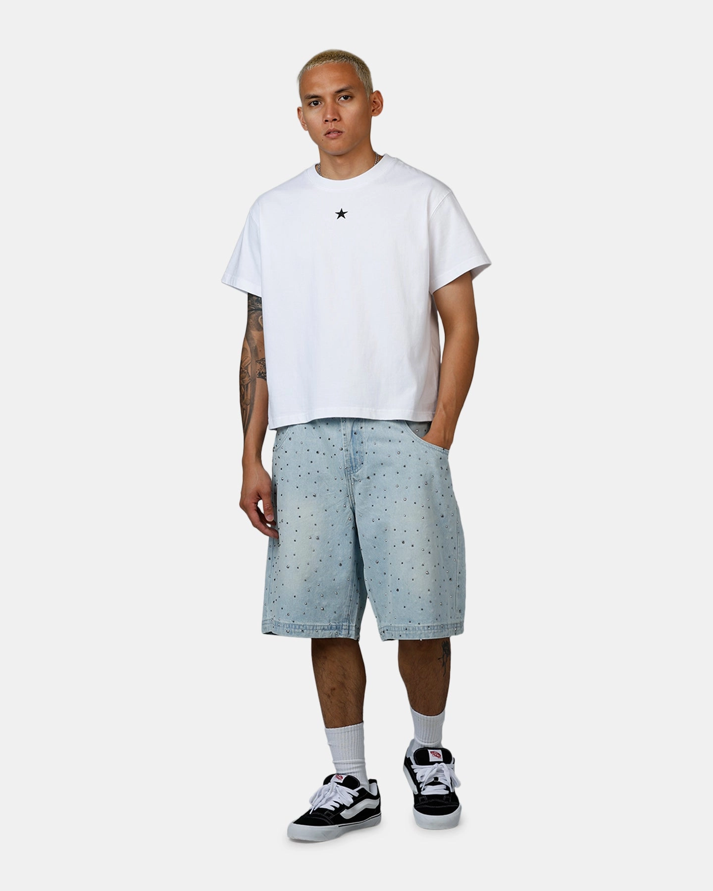 Saint Morta Amplus Glamourama Jorts Blue Dust WideLegOpening Gift Idea