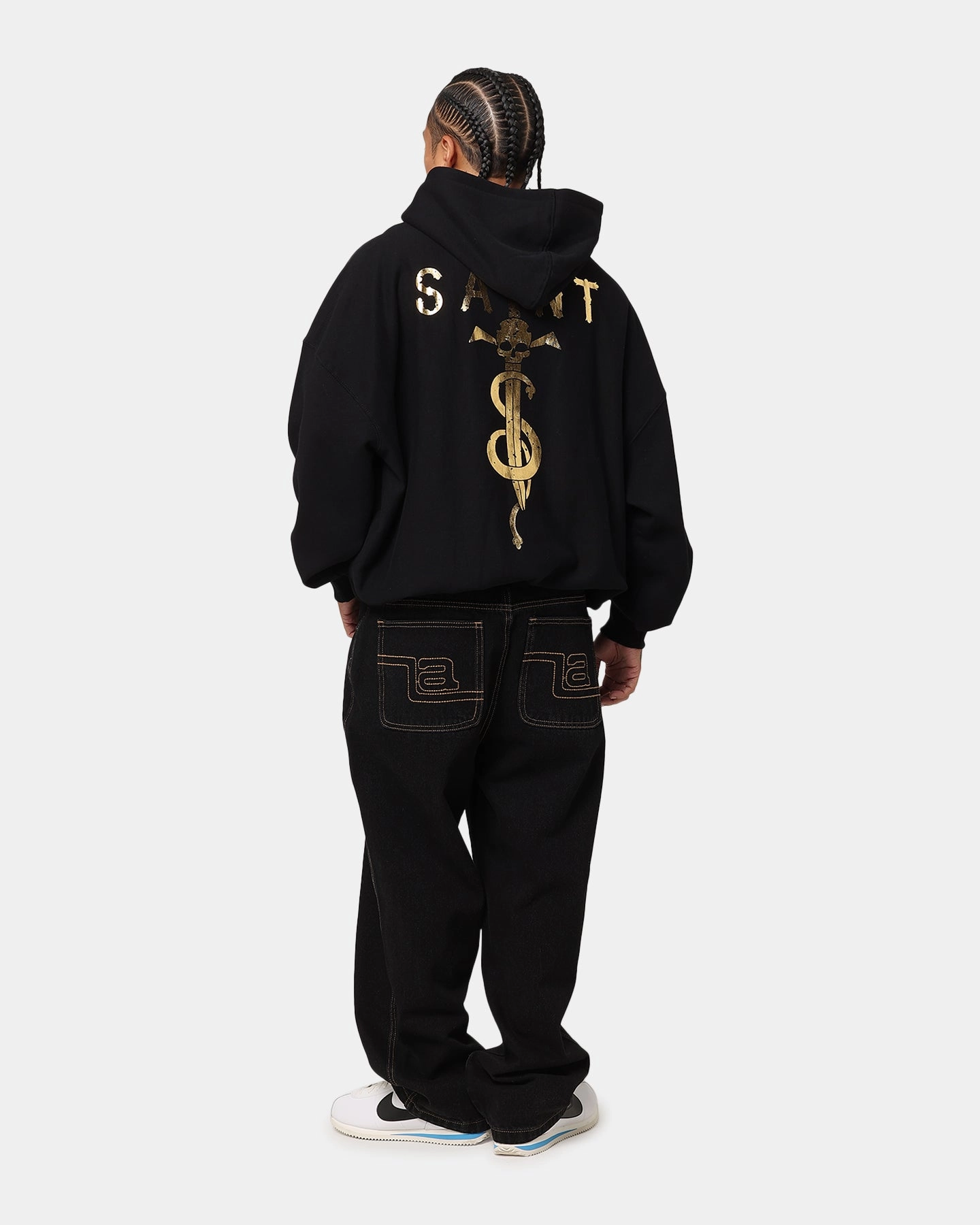 Saint Morta Daggers Premium Hoodie Black/Gold Handsome Finish Themed wear