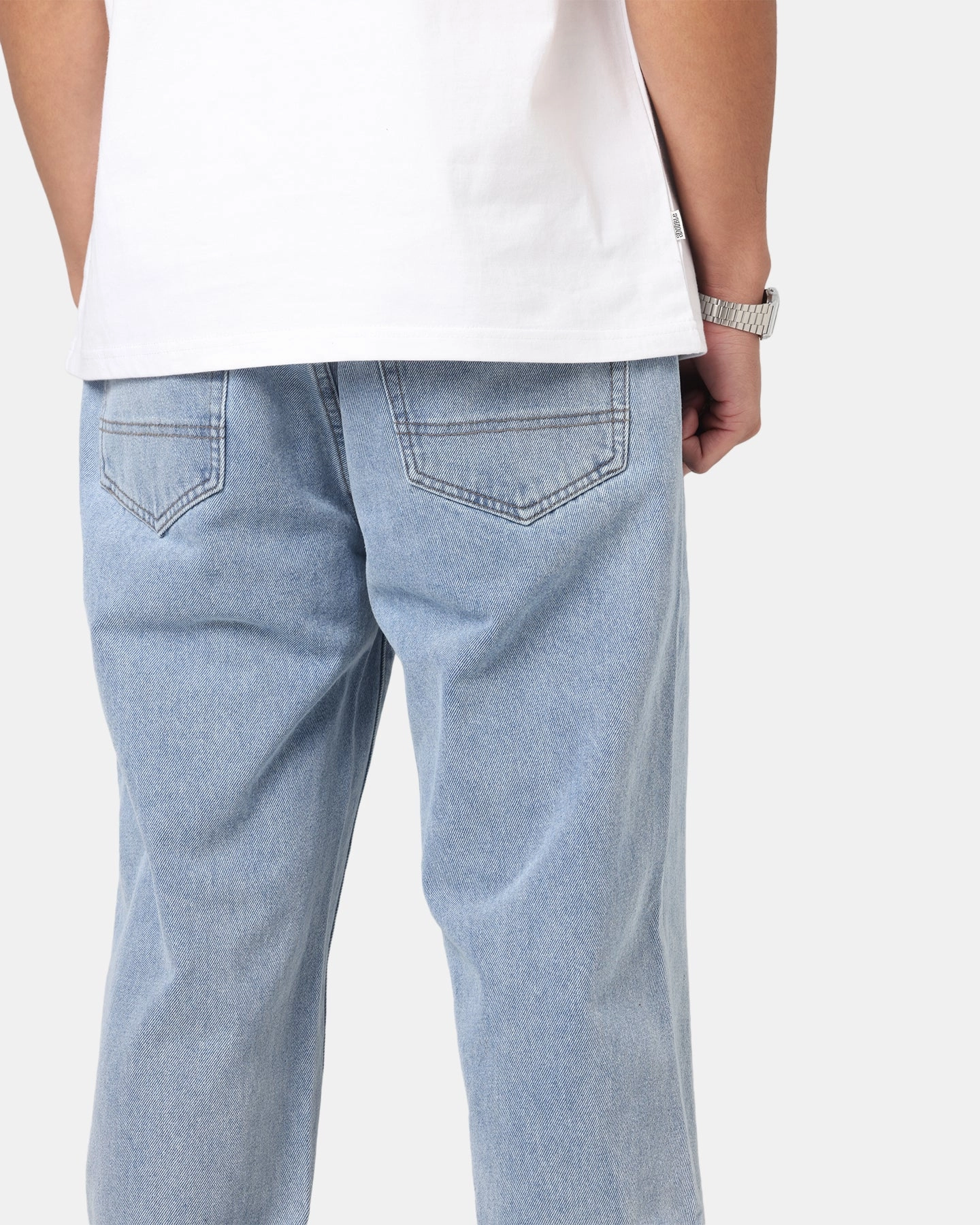 Daily Wear Breathable Classic Neutral Loose S Double Denim Standard Jeans Super Light
