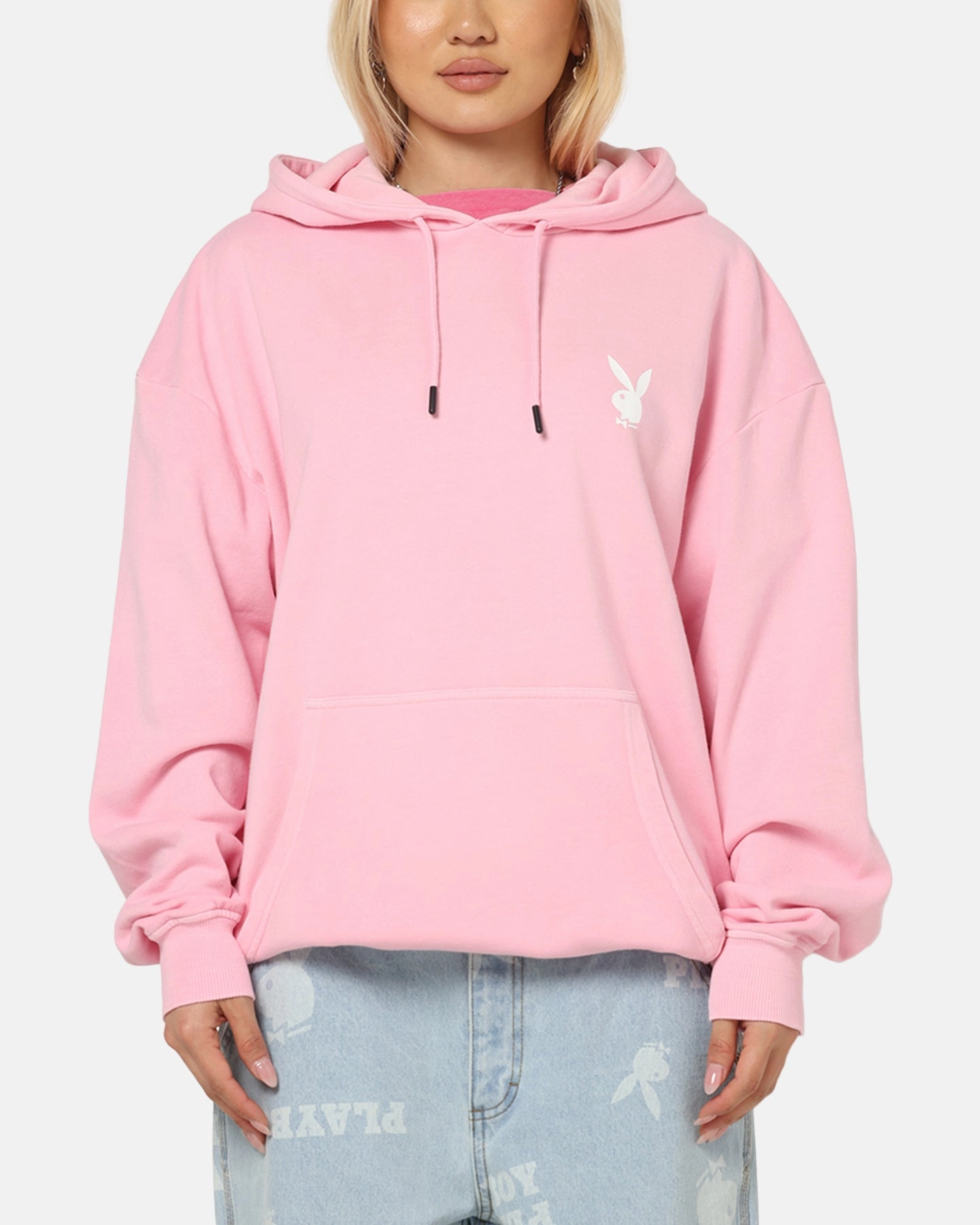 Outdoor Energy Playboy Stack Washed Hoodie Washed Pink
