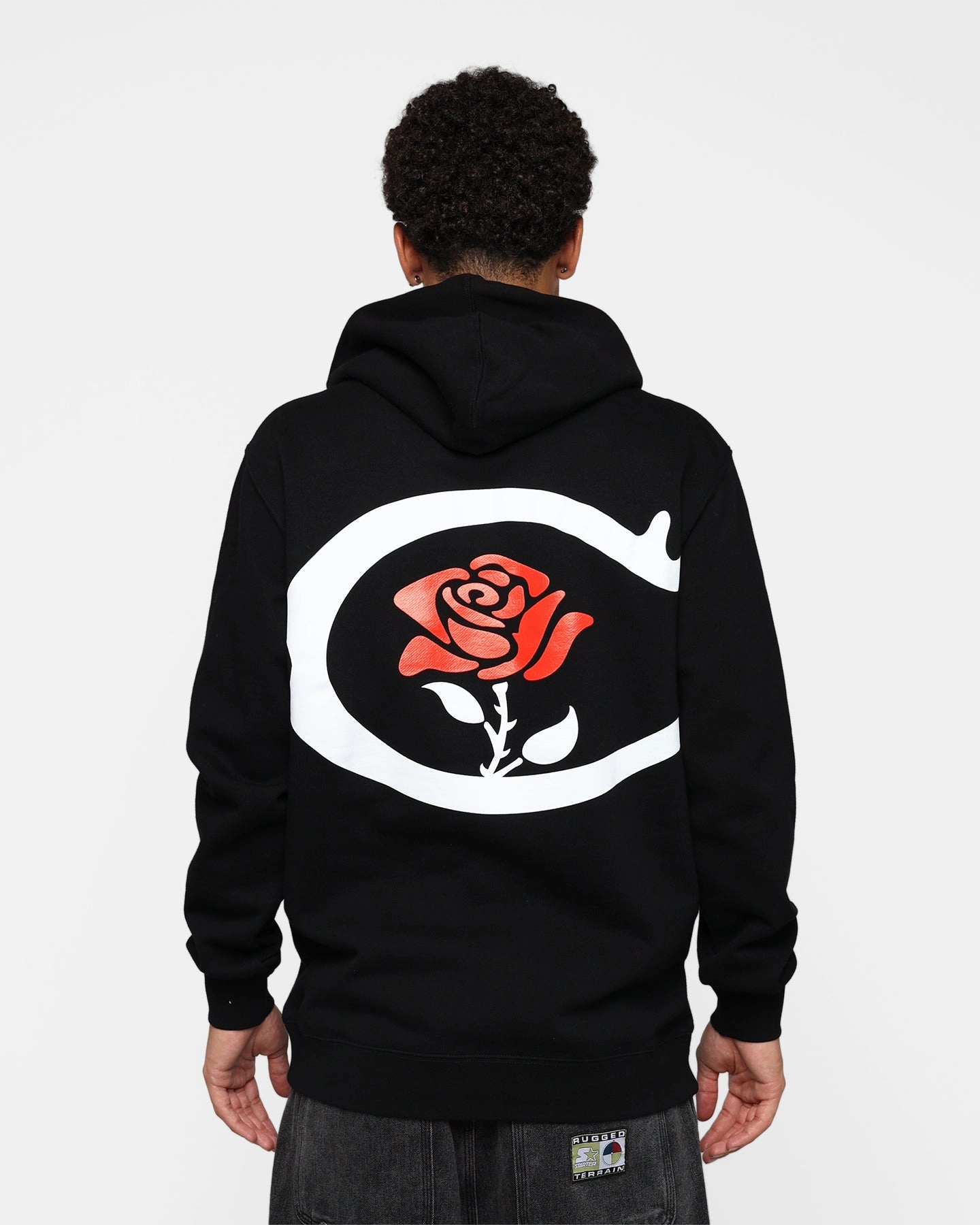 floral Carre C-Rose Classic Hoodie Black