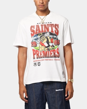 Mitchell & Ness St Kilda Saints Mascot T-Shirt Vintage White Chill Comfort