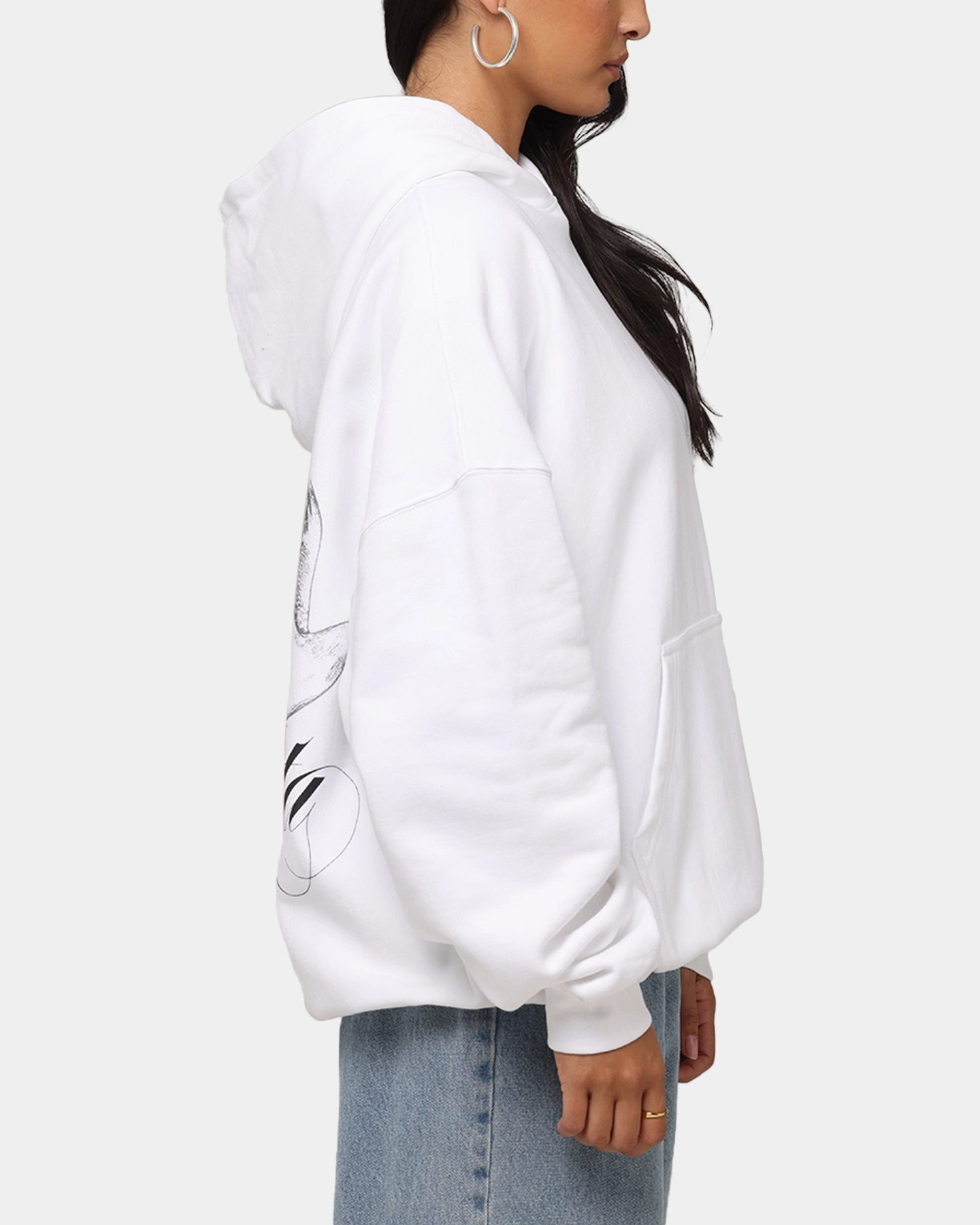 Saint Morta Doves Boxy Hoodie White Fashion Comfort Rugged Texture