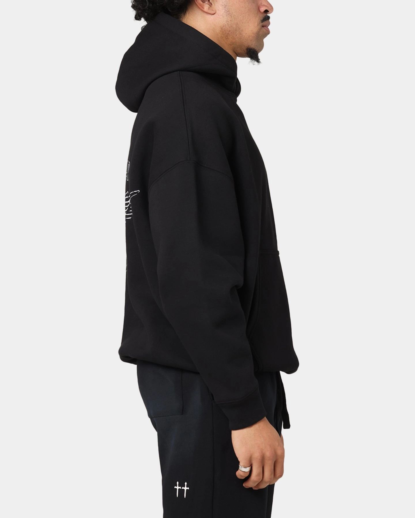 Casual Fashion Saint Morta Liberty Boxy Hoodie Black