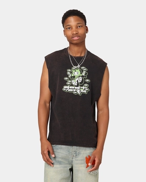 Goat Crew Y2K Ninja Vintage Muscle T-Shirt Black Wash Vintage authenticity Breathable mesh panel