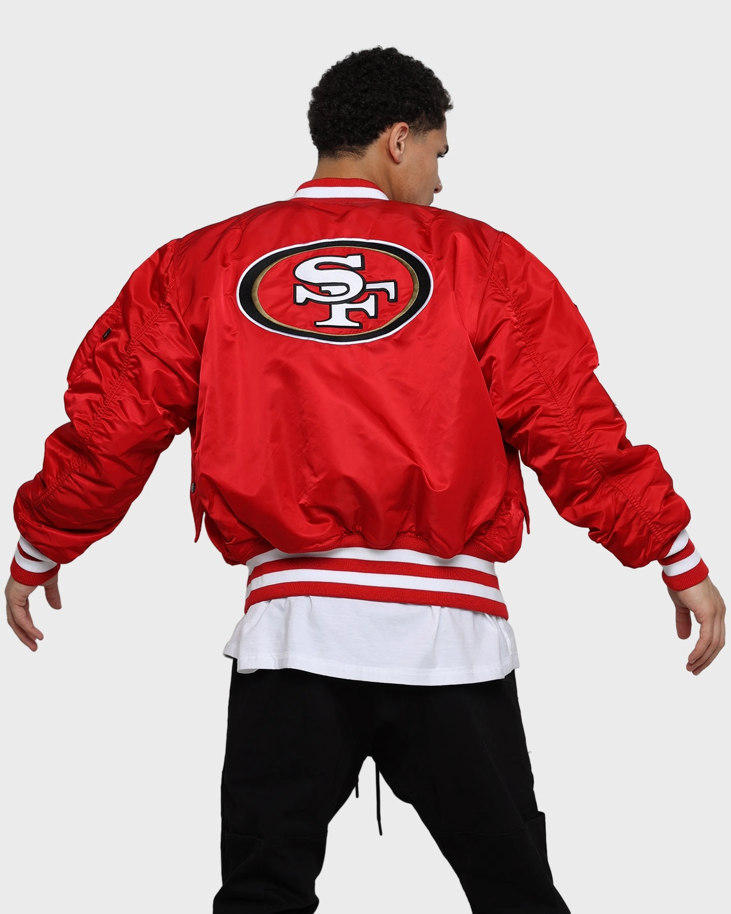 New Era X Alpha Series X NFL San Francisco 49ers MA-1 Bomber Jacket Red kids'