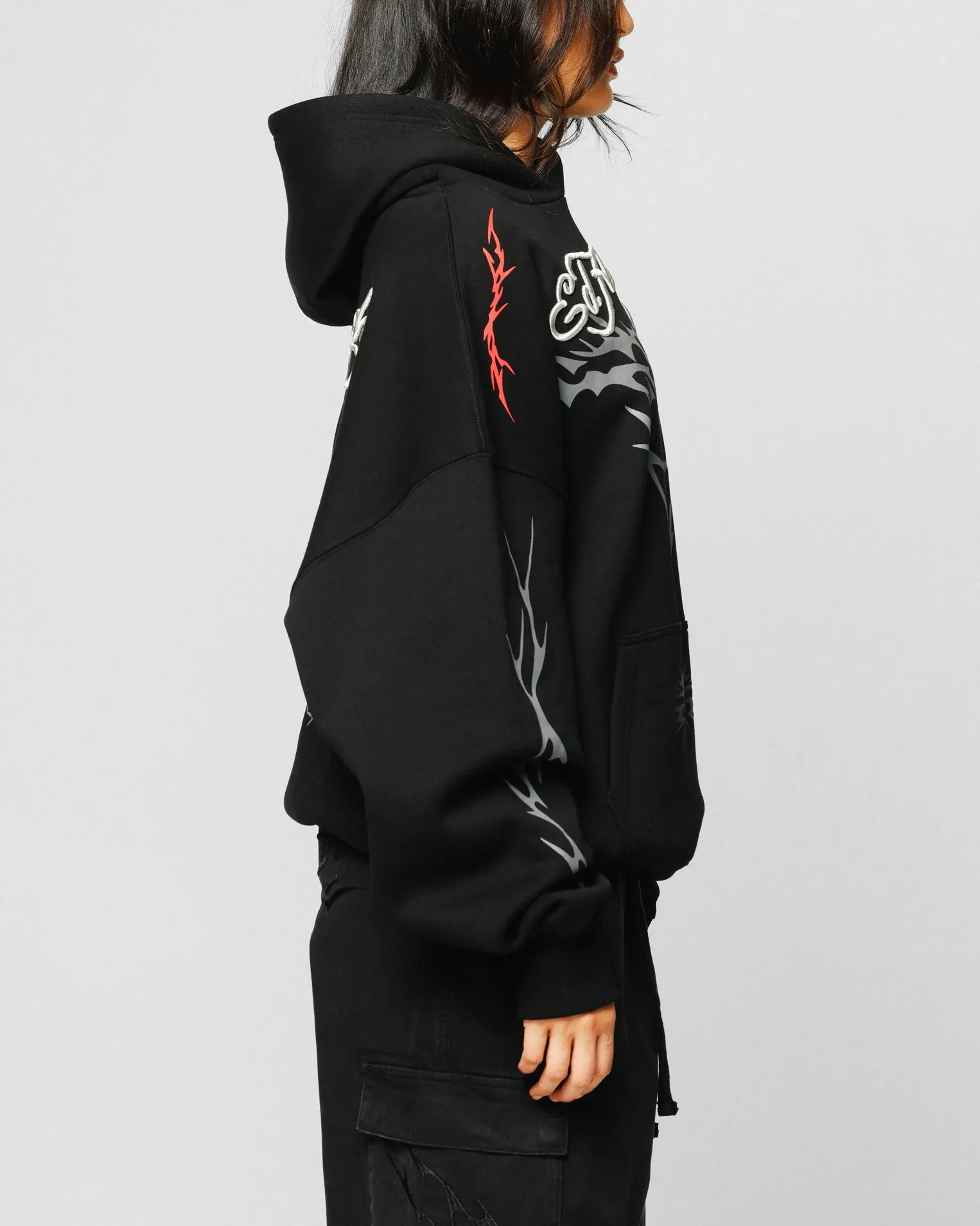 Ed Hardy Electric Hoodie Black flight travel desert