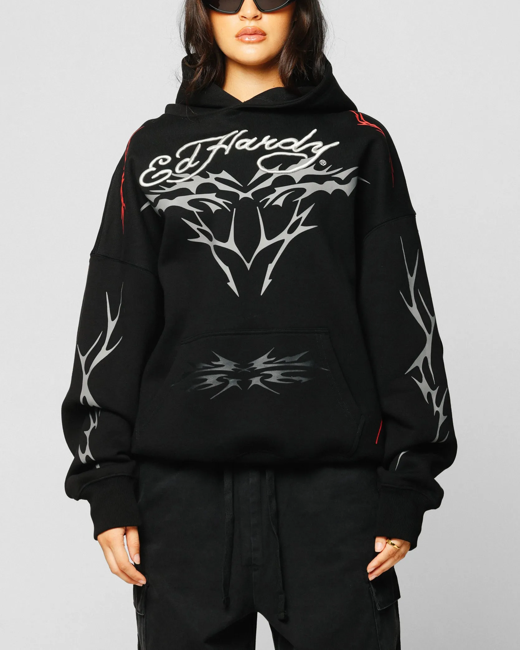 Ed Hardy Electric Hoodie Black Youth
