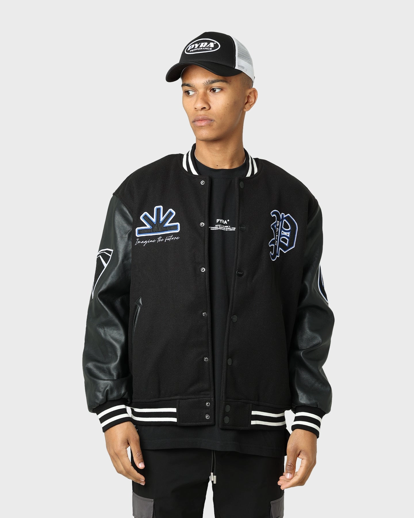 bar Pyra Imagine Varsity Jacket Black/Blue