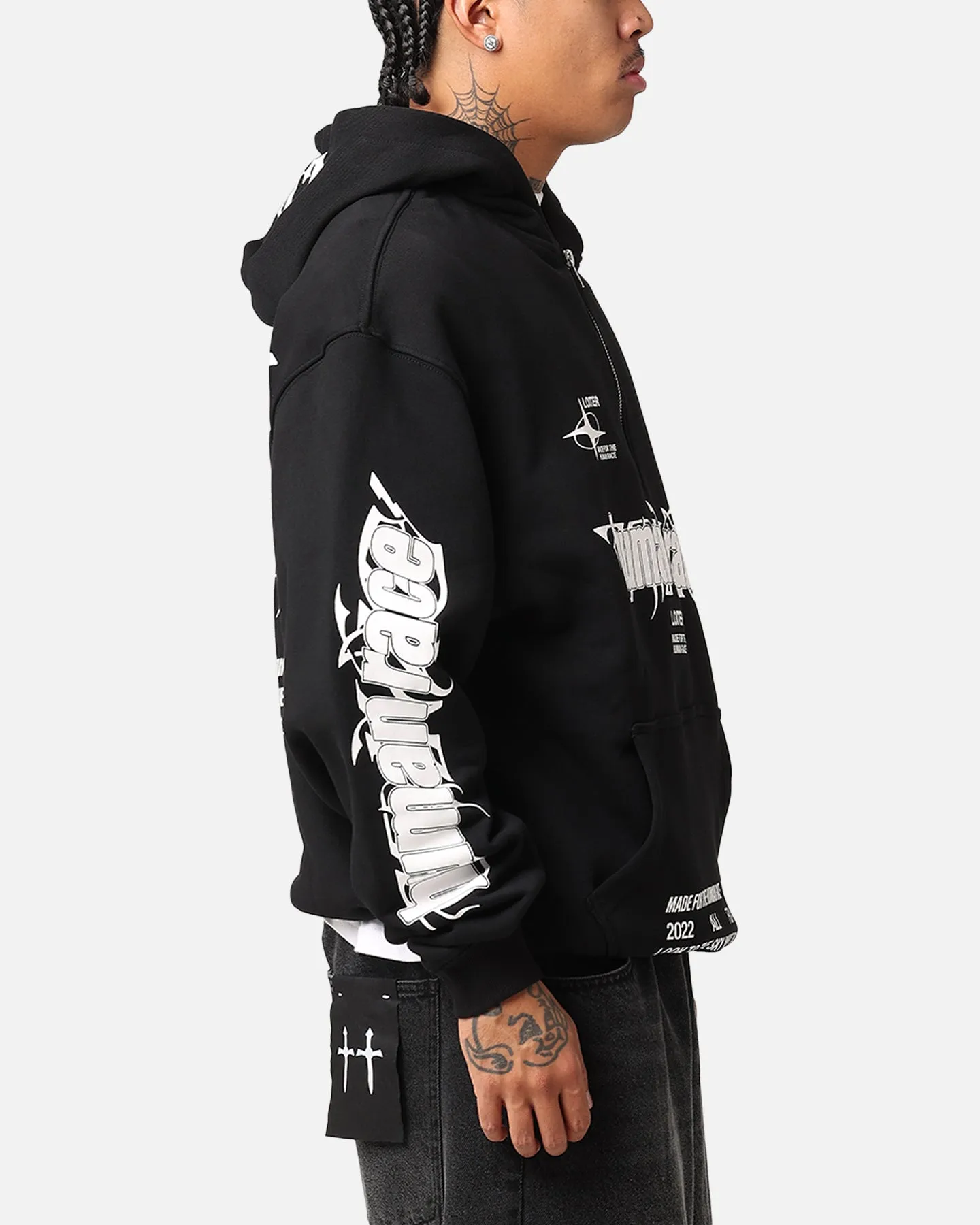 Maintain Loiter Rave Zip Hoodie Black