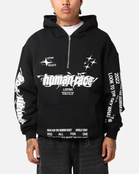 Pin Loiter Rave Zip Hoodie Black