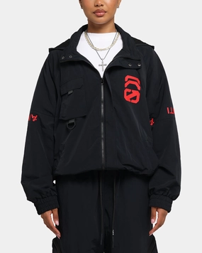 The Anti Order Faction Technical Windbreaker Jacket Black/Red Flex Stretch Material campfire