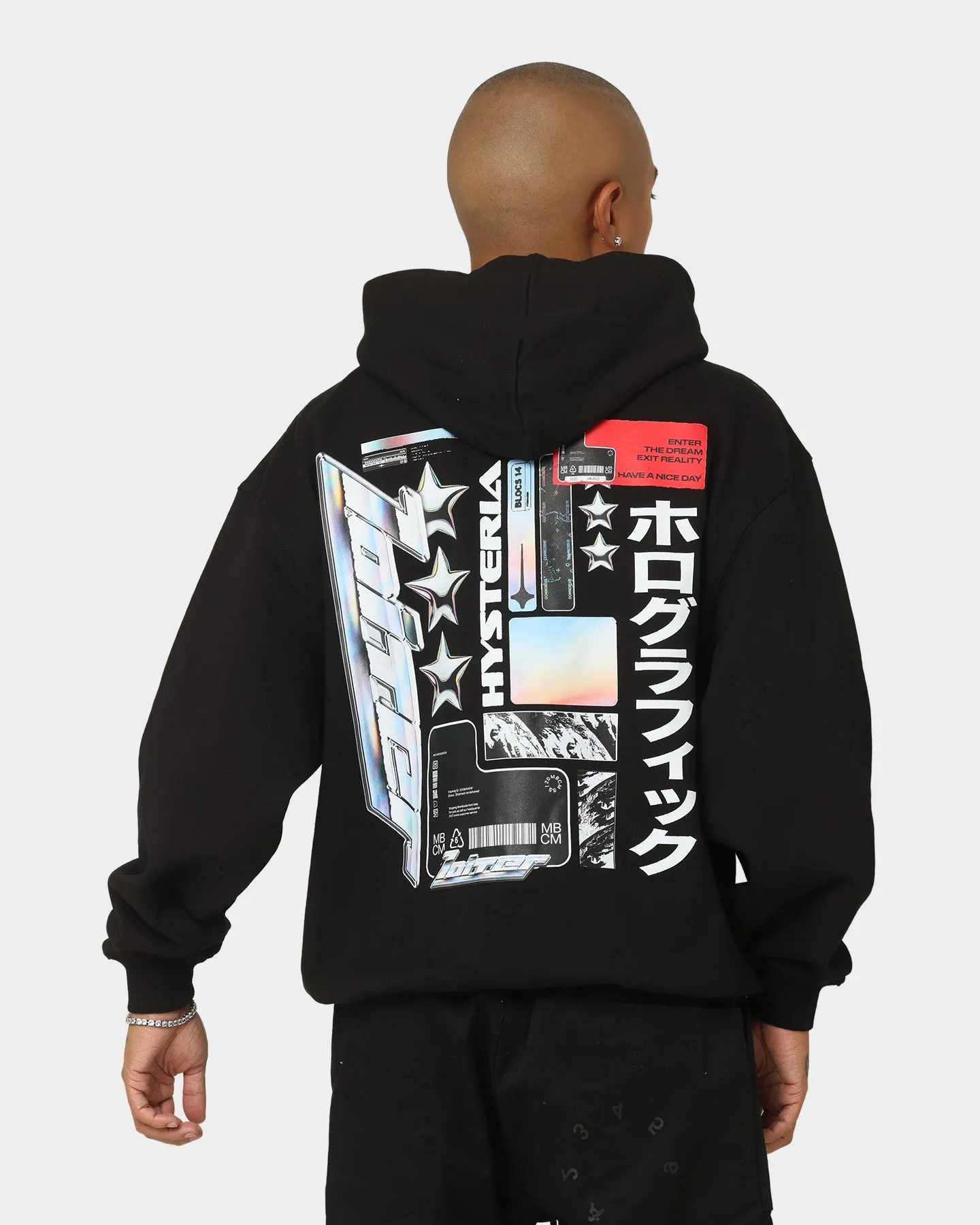 Loiter Constellation Hoodie Black Free Motion Design Mascara