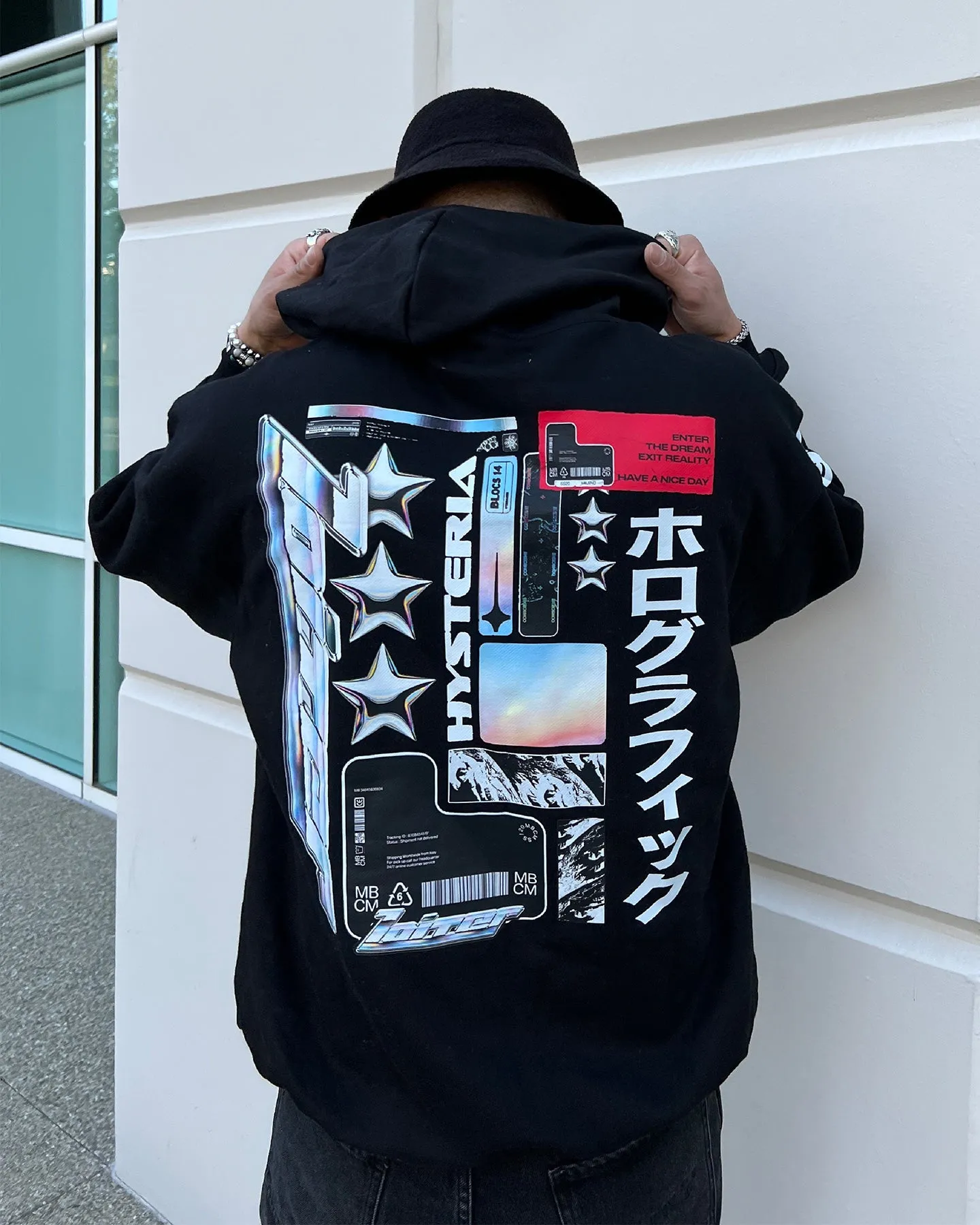 Loiter Constellation Hoodie Black Packable Construction