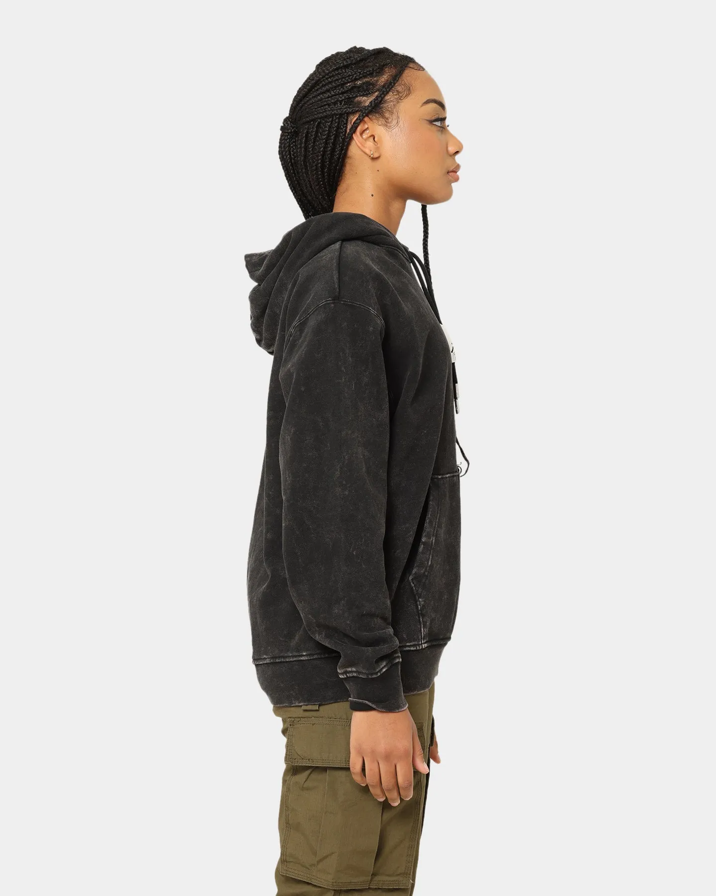 Windproof Outer Layer Jordan Essential Statement Washed Fleece Hoodie Black