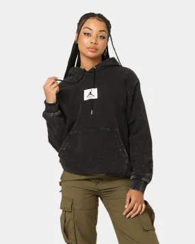 Jordan Essential Statement Washed Fleece Hoodie Black Sporty Look