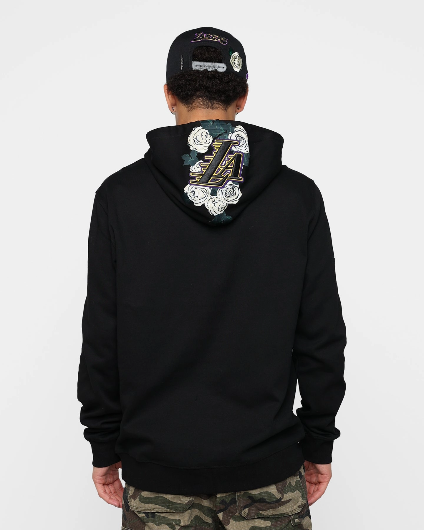 Fast Wear Nail-clipper Pro Standard Los Angeles Lakers Roses Hoodie Black