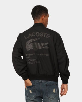 Lacoste Graphic Icons Bomber Jacket Black Bonded Seam Technology