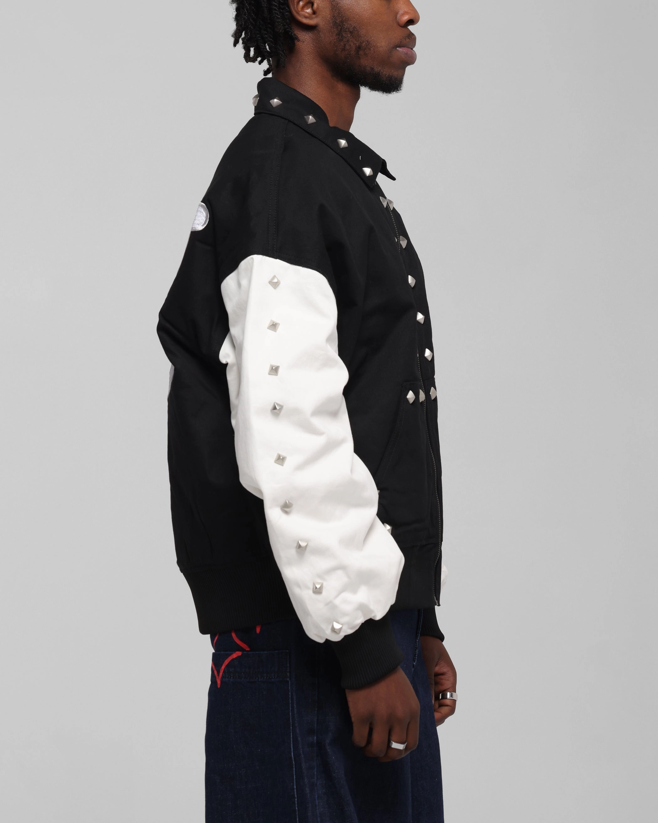 Minimize Loiter Frontier Varsity Jacket Black/Off White