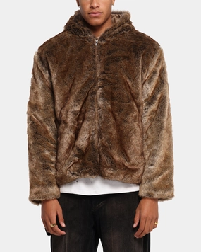 Thermoregulating Technology Customizable Fit XXIII Into The Wild Fur Jacket Brown