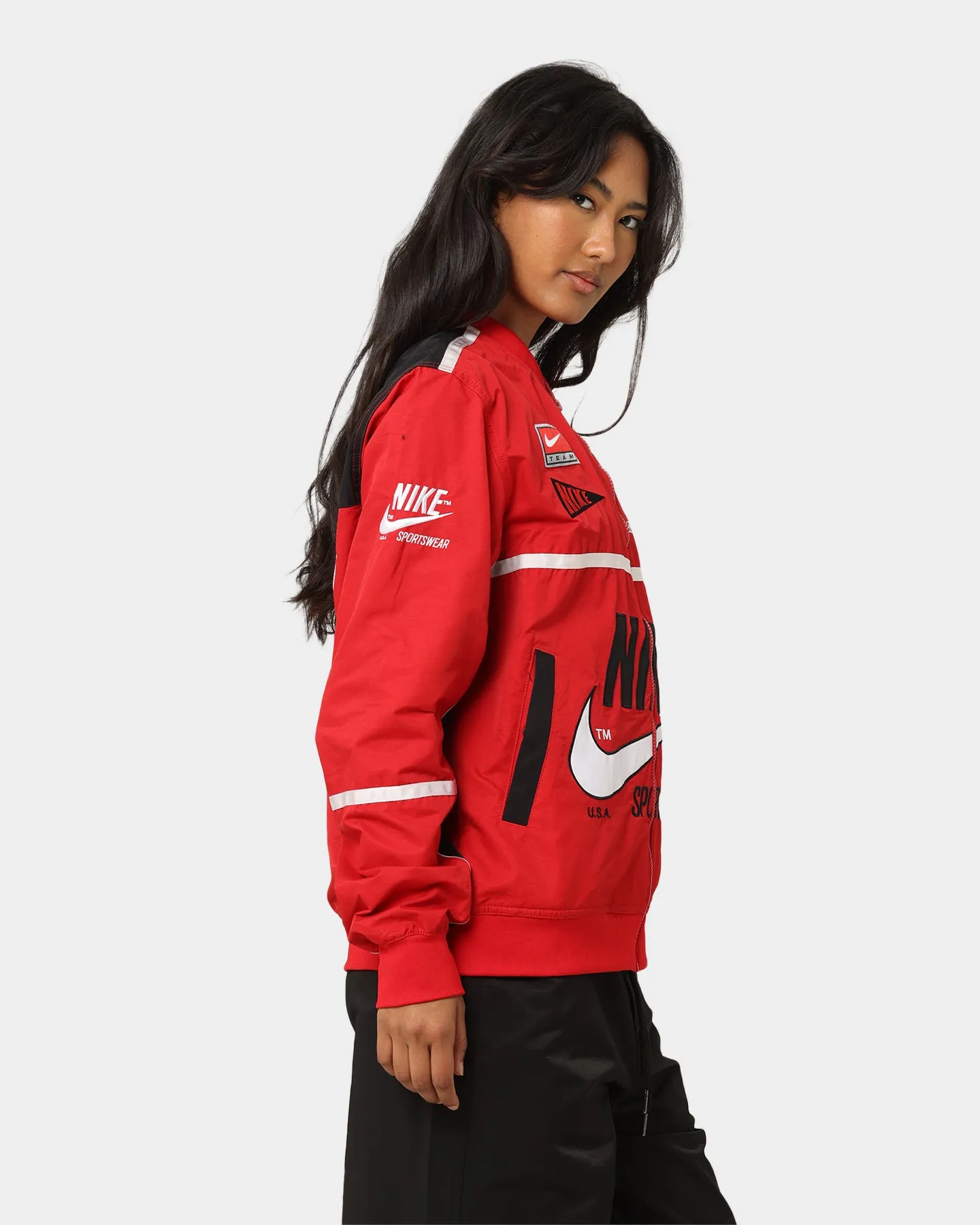 Suggest Nike Sportswear Mercato Woven Bomber Jacket University Red/Black/White