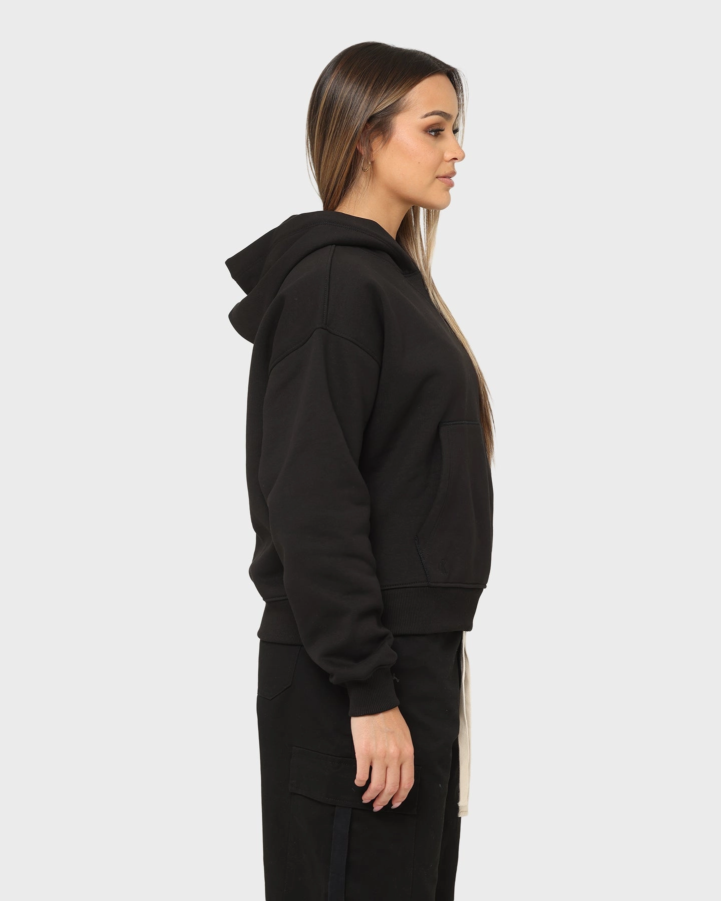 regular Calvin Klein Women's Gradient Monologo Hoodie Ck Black