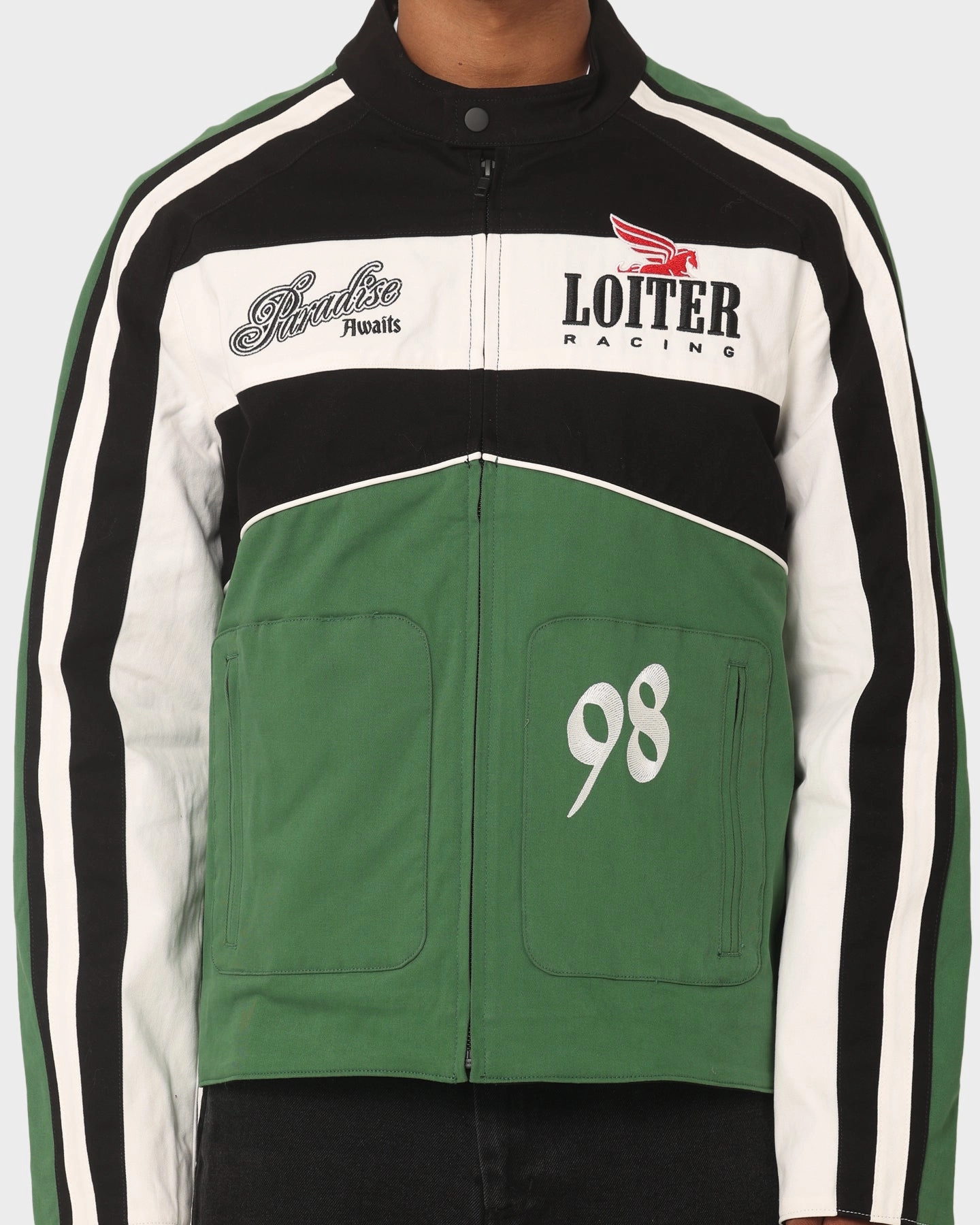 Formal Event yoga enthusiasts Loiter Motor Jacket Green