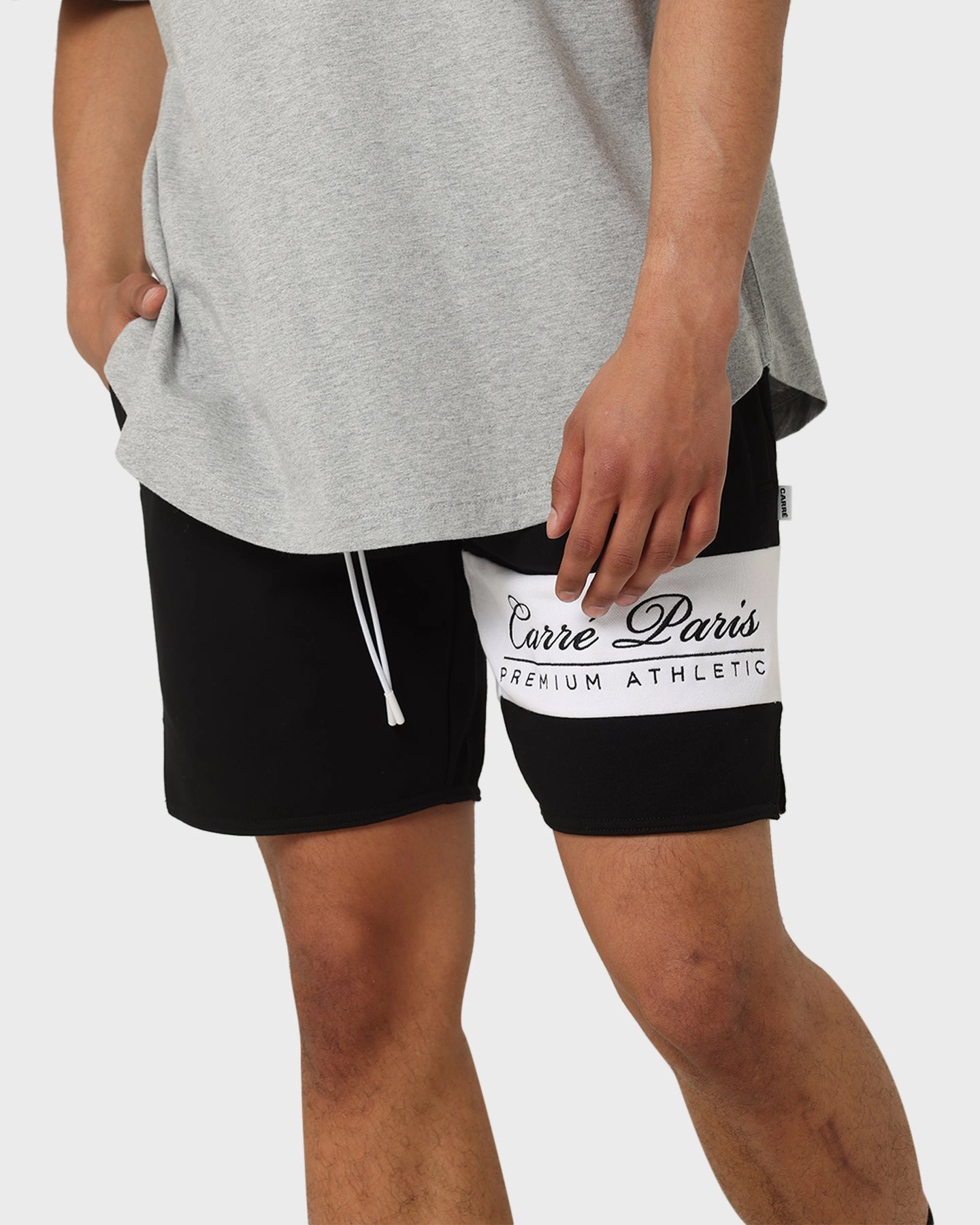 Eco Friendly Dye Carre Premium Athletic Sweat Shorts Black