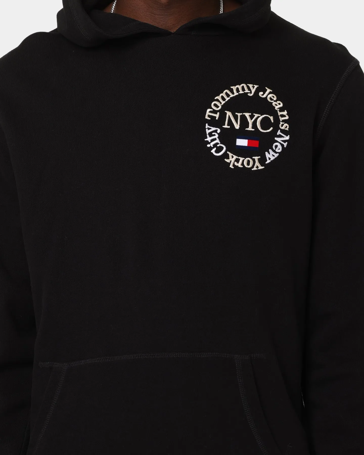 Tommy Jeans TJM Timeless Circle Hoodie Black Solid Color