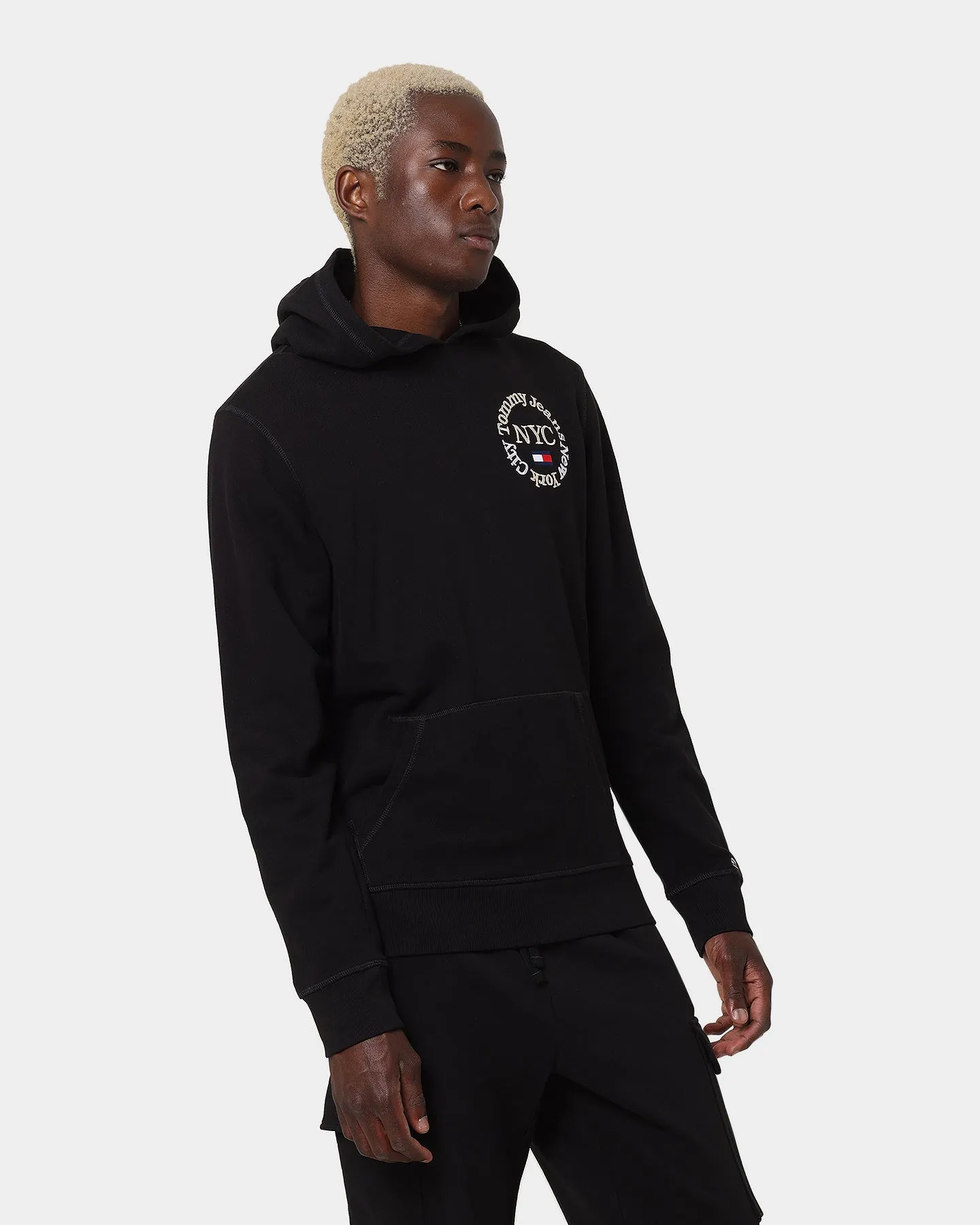 Tommy Jeans TJM Timeless Circle Hoodie Black Windproof Technology