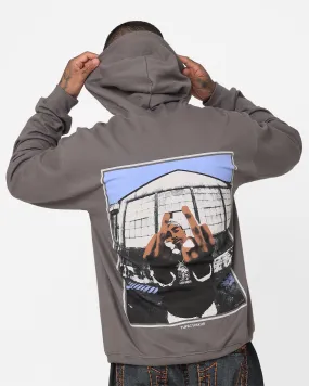 Outdoor Ease suitable for cultural festivals Tupac Thug Life Hoodie Grey