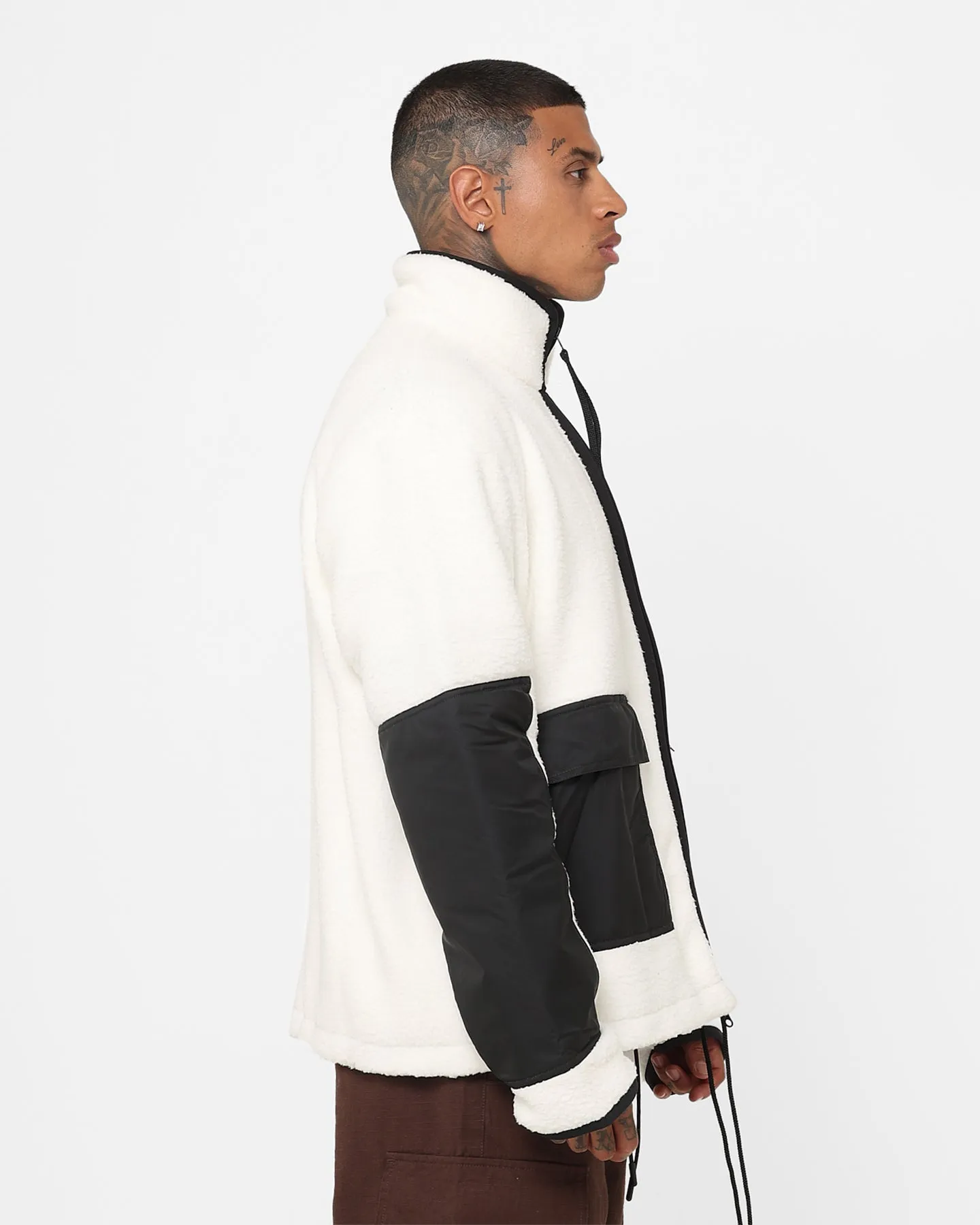 Oversized suitable for school days Nike Sportswear Sherpa Jacket Sail/Black/Black