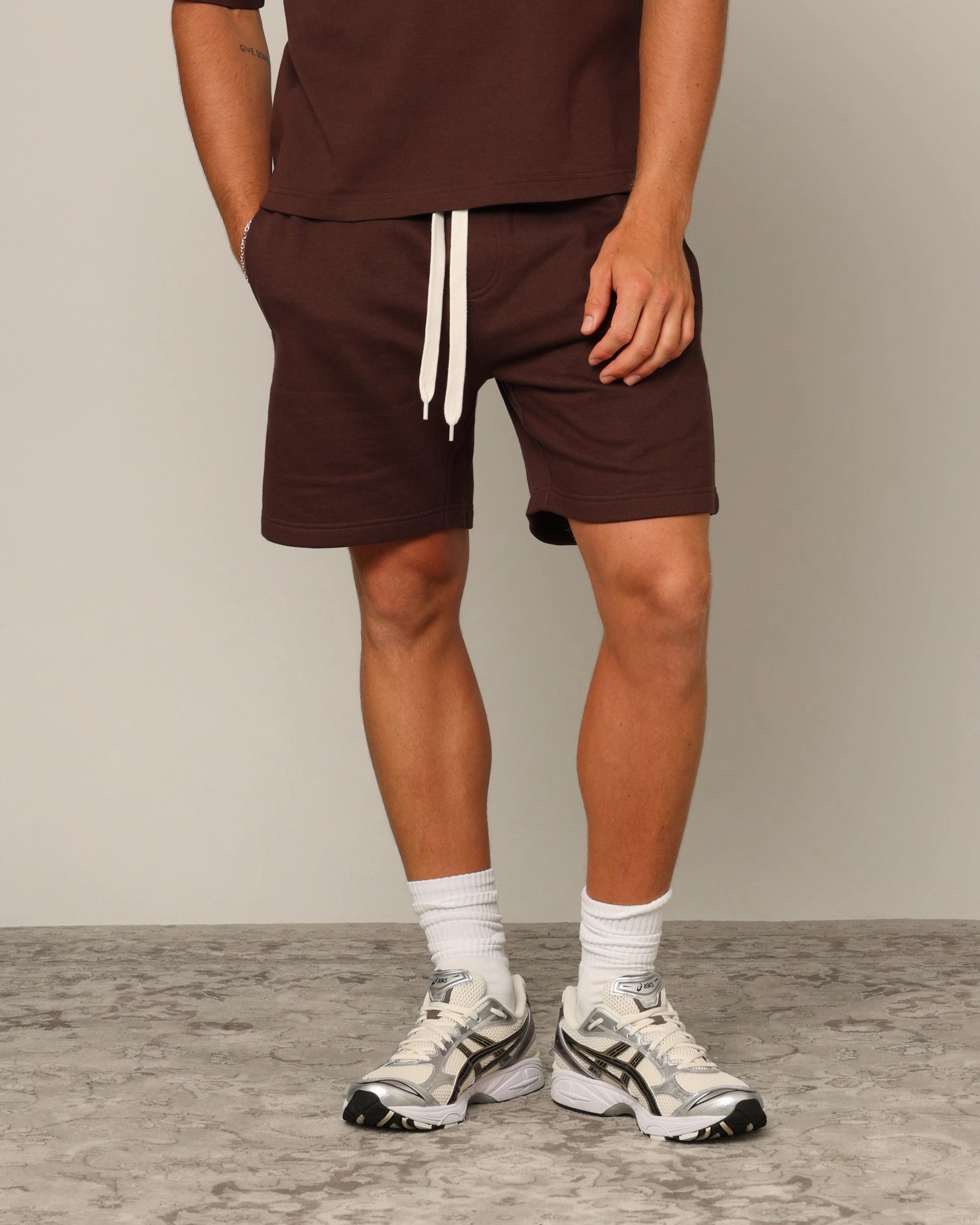 Carr?? Blanc Classic Sweat Shorts Brown Easy Fit