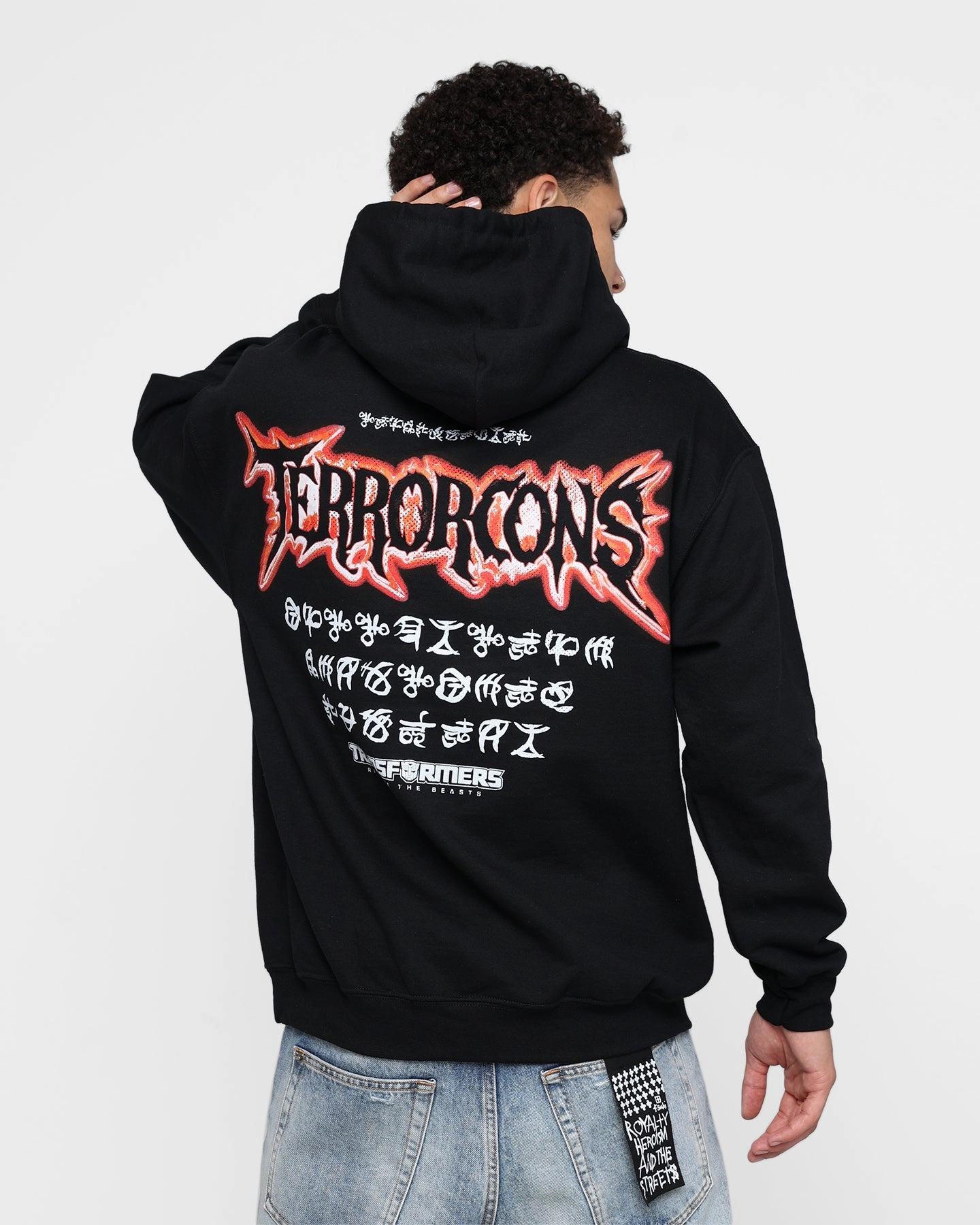 Cold Weather Wear SlitPockets Goat Crew X Transformers Terrorcons Hoodie Black