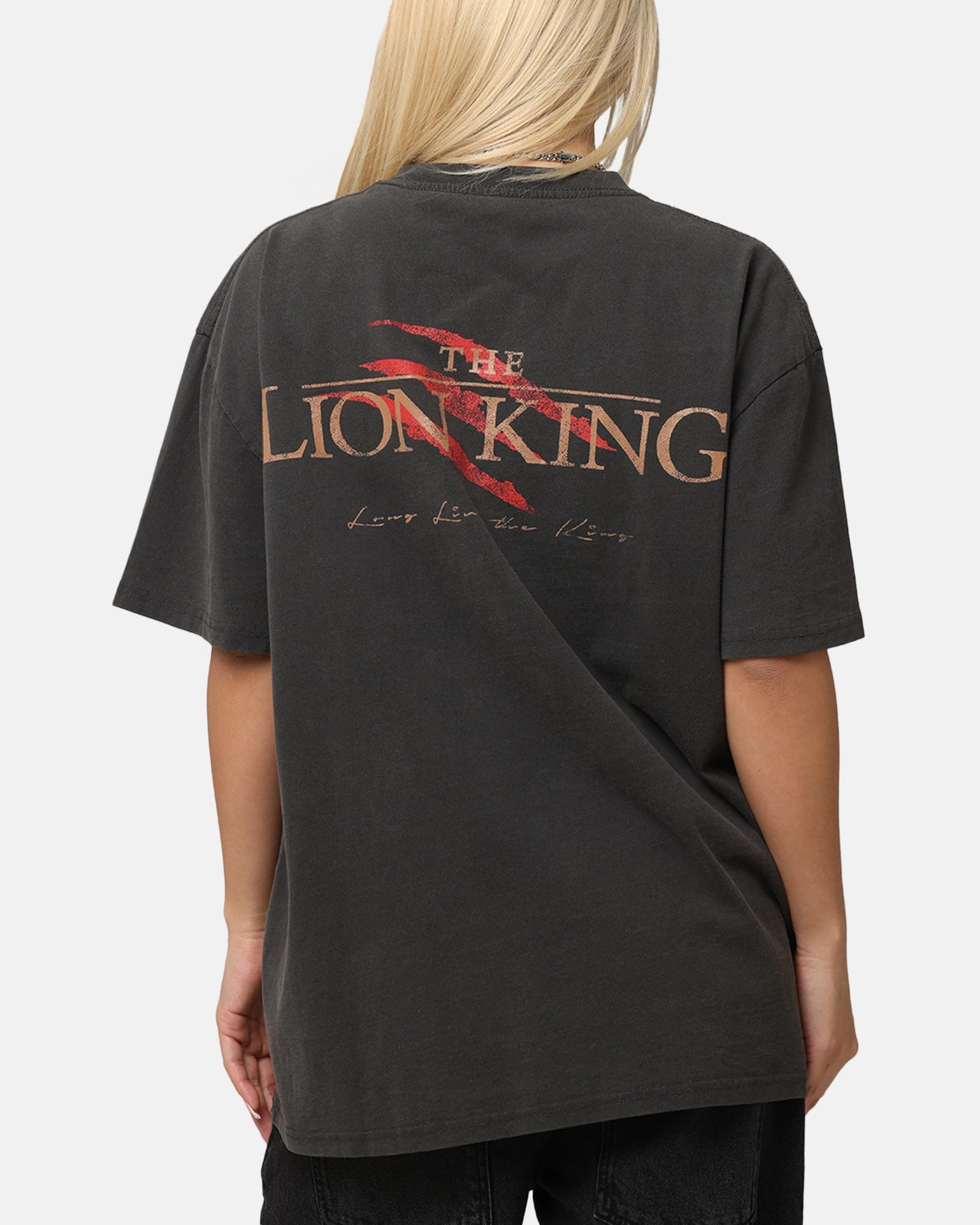 Standard Body Fit American Thrift Disney The Lion King Scar Heavyweight T-Shirt Black Wash
