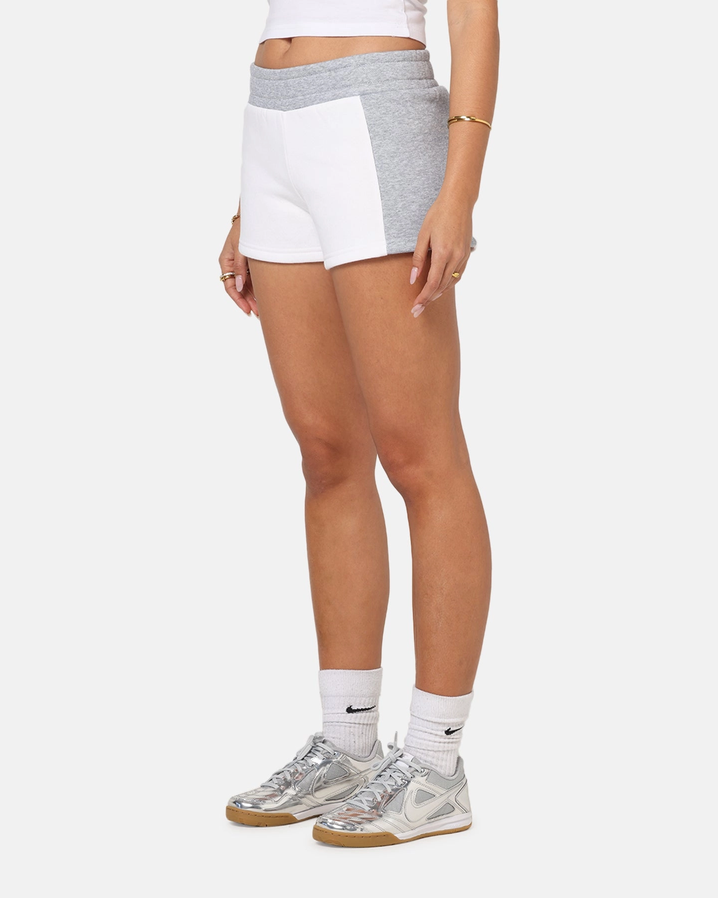 Ed Hardy Women's Fleece Shorts White/Grey Exclusive item swimming accessory