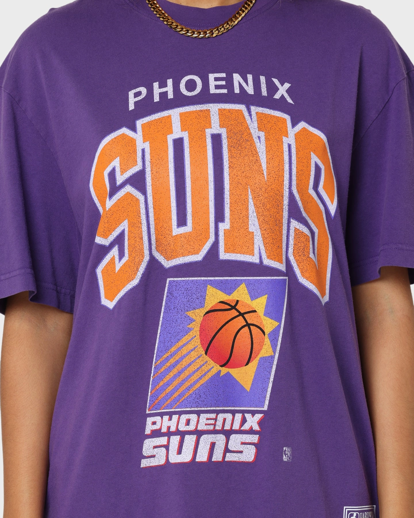 Mitchell & Ness Phoenix Suns XL Arch Vintage T-Shirt Faded Purple hypoallergenic material Smart Casual Look