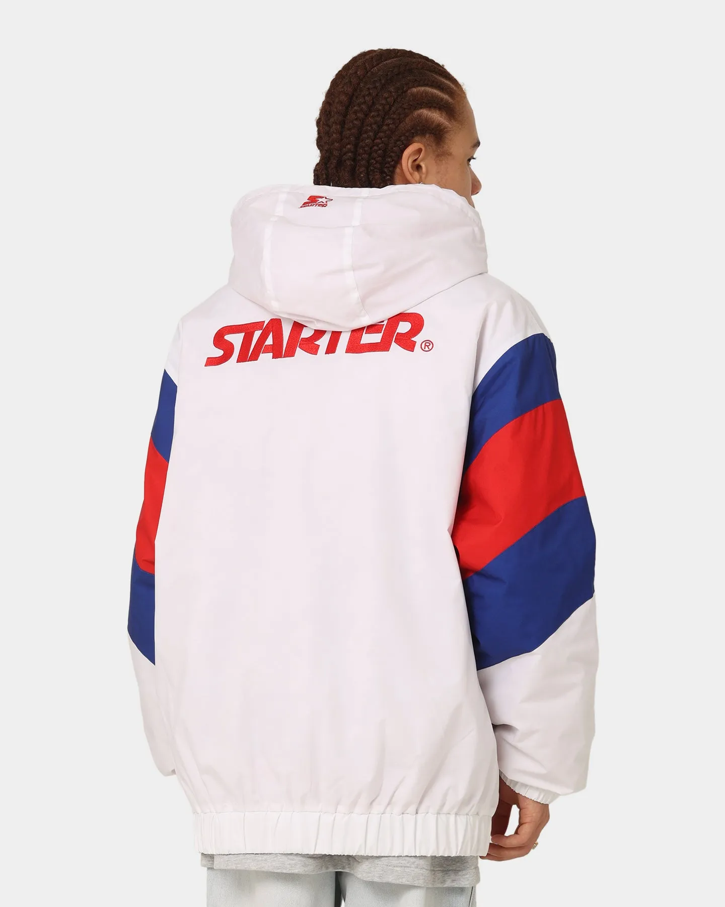 Machine washable Show Starter Big Football Jacket White