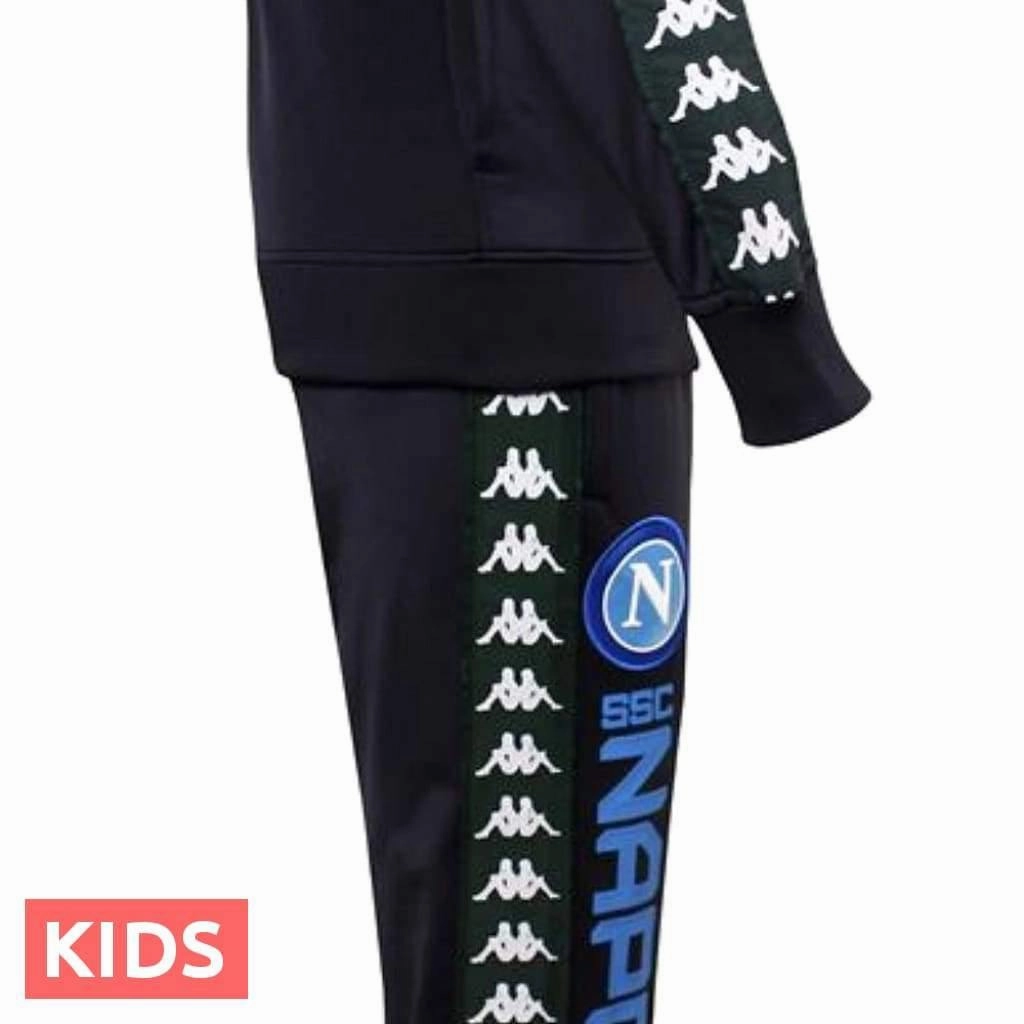 Kids - SSC Napoli UCL navy presentation soccer tracksuit 2018/19 - Kappa scarf Long-sleeved