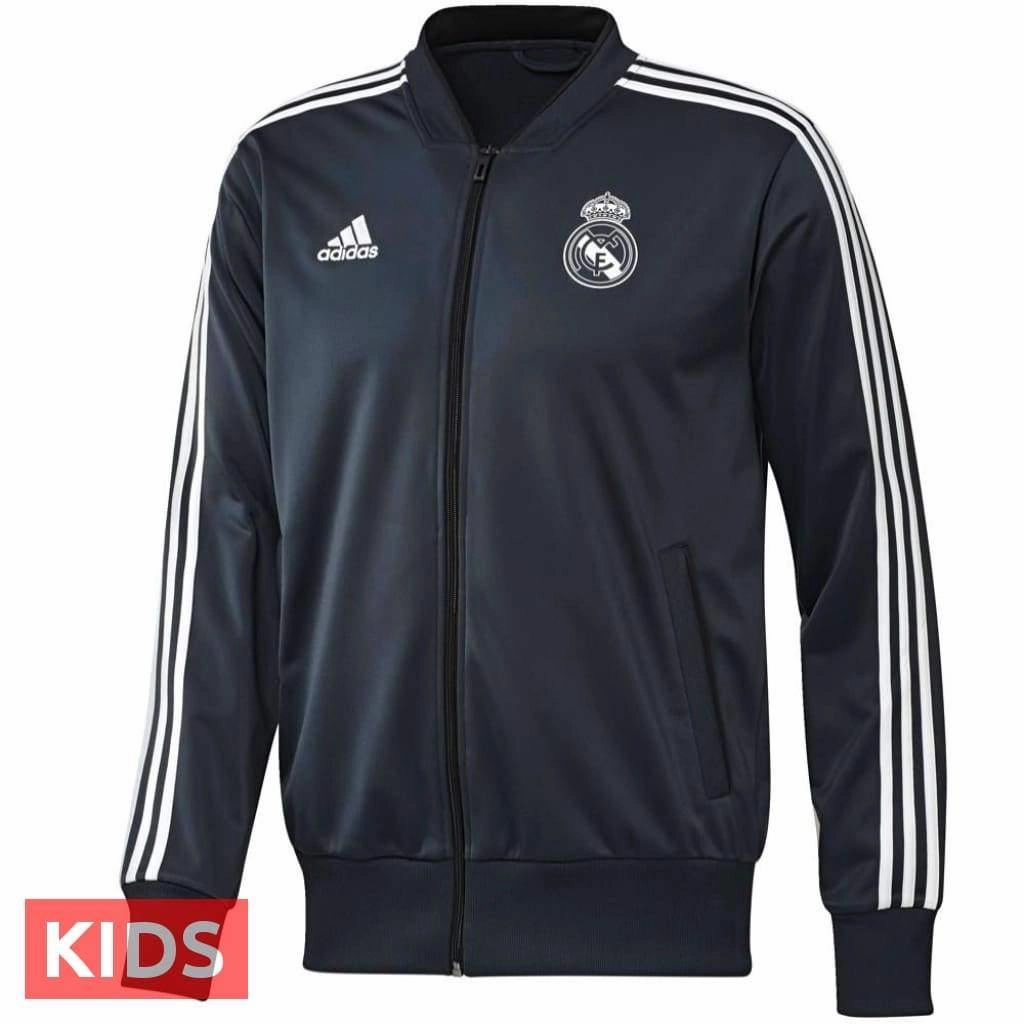 Kids - Real Madrid Training/Presentation Soccer Tracksuit 2018/19 - Adidas Flexible