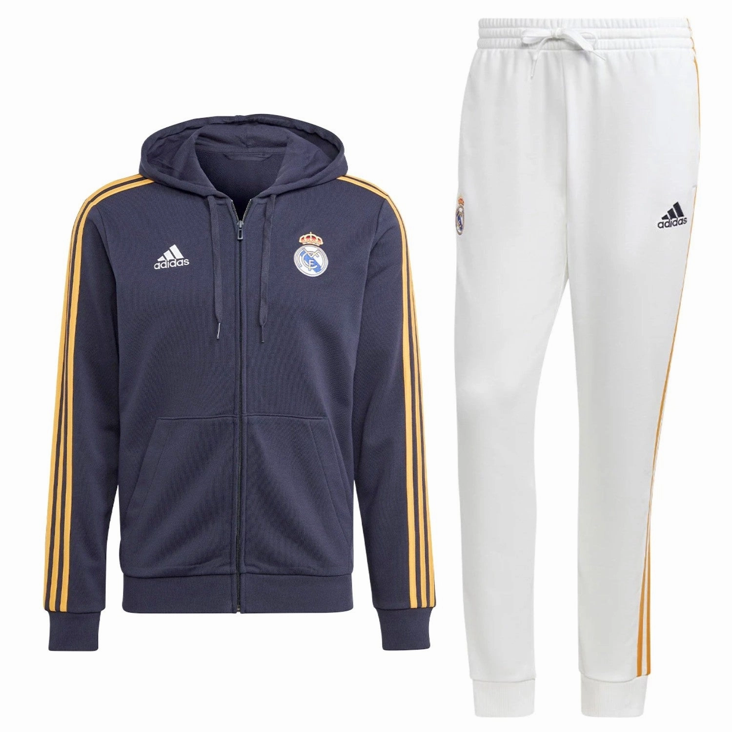 Labeling Unisex Activewear Real Madrid Casual 3S hooded presentation tracksuit 2023/24 - Adidas