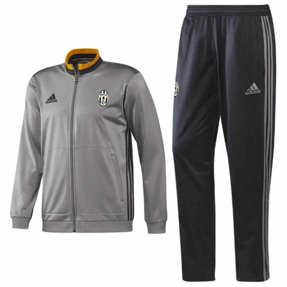 LayeredProtectionSystem Juventus Grey Training Soccer Tracksuit 2016/17 - Adidas