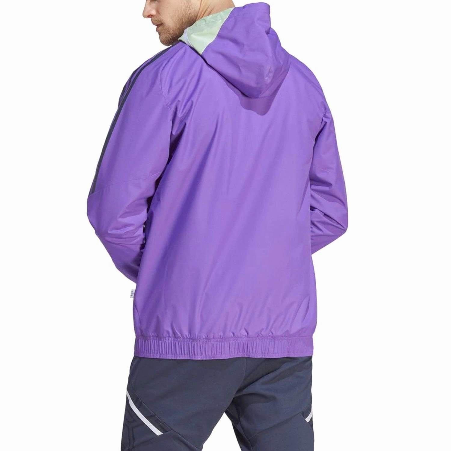 FlexibleCompressionBands discount venue Real Madrid soccer training rain jacket 2023 purple - Adidas