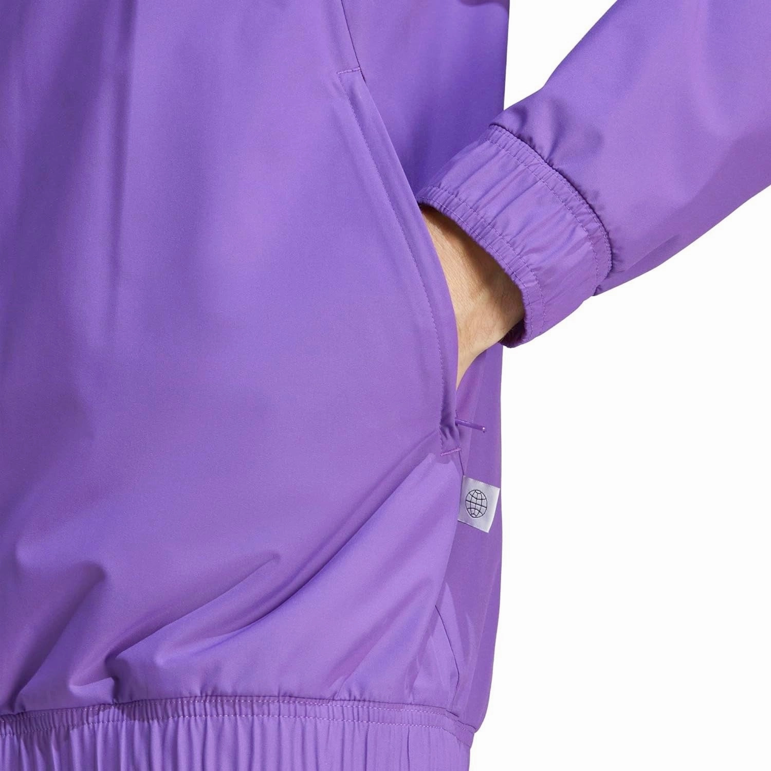 NonRestrictive Armhole Real Madrid soccer training rain jacket 2023 purple - Adidas
