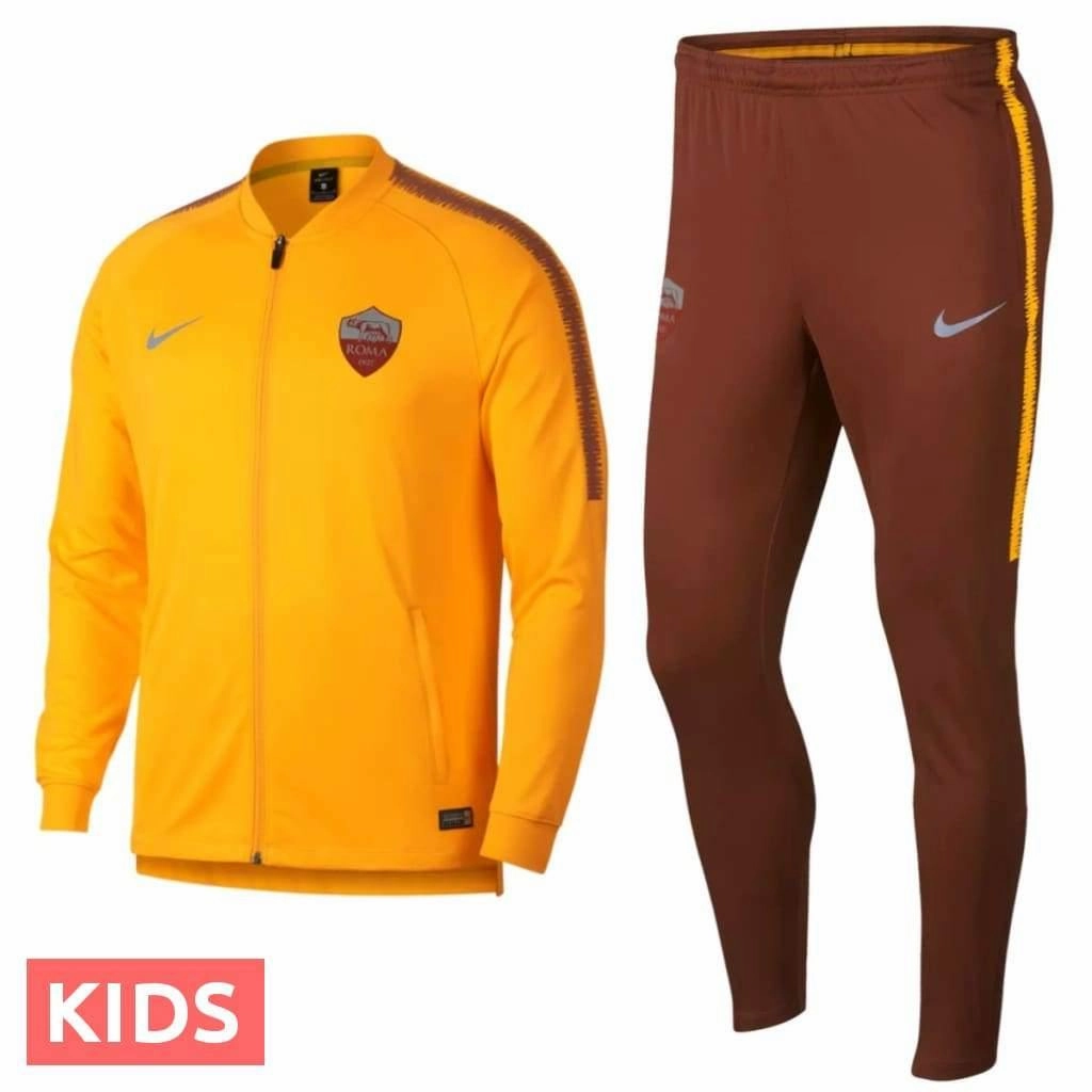 Abrasion Resistant Guard Layering Options Kids - AS Roma UCL presentation soccer tracksuit 2018/19 - Nike