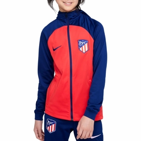 Kids - Atletico Madrid hooded presentation Soccer tracksuit 2023/24 - Nike Button-down style