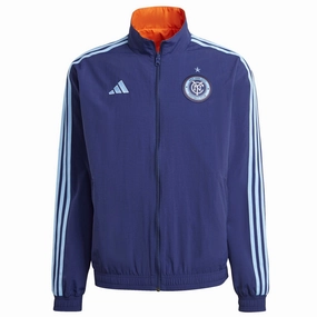 New York City FC pre-match presentation Soccer jacket 2023 - Adidas cord venue EnhancedBreathability