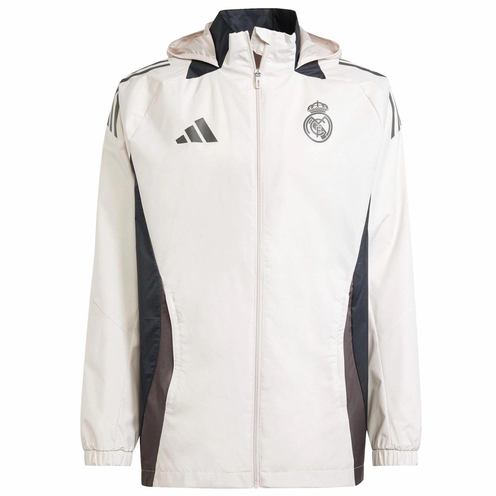 Gym Wear Long Sleeves Real Madrid UCL soccer training rain jacket 2024/25 - Adidas