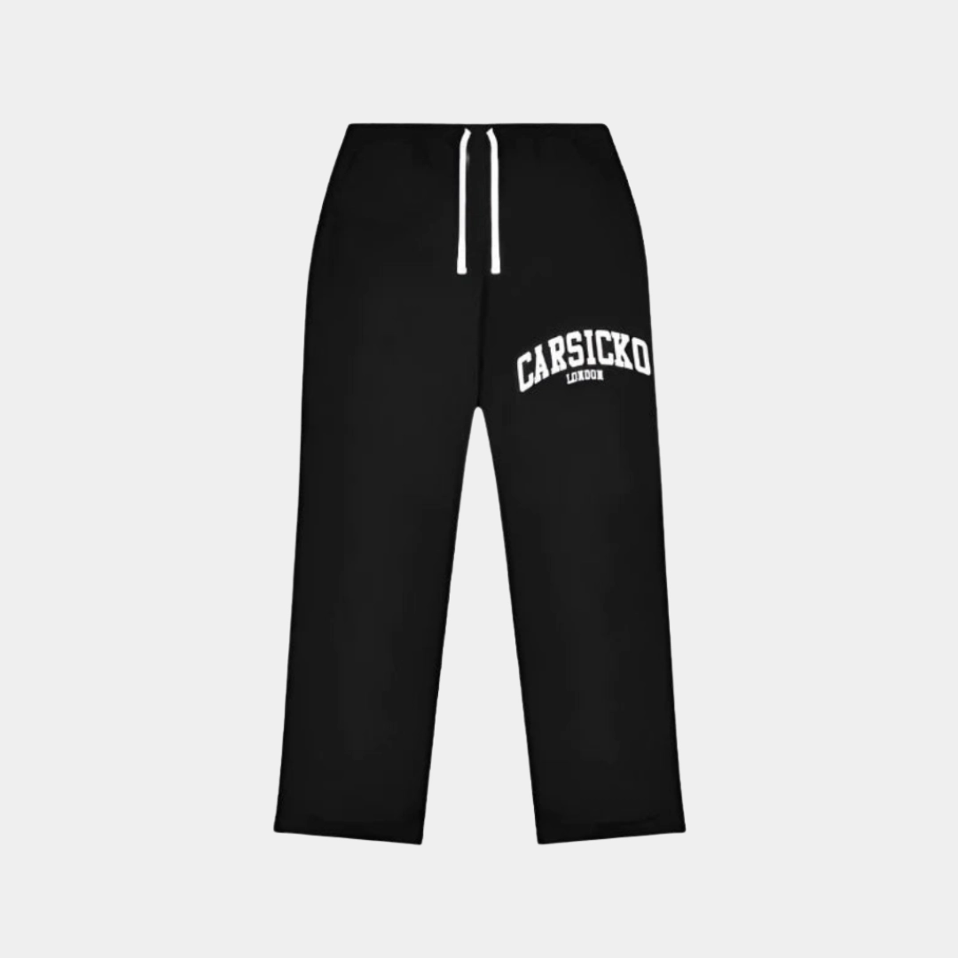 Reinforced Knee Articulation Carsicko London Joggers - Black