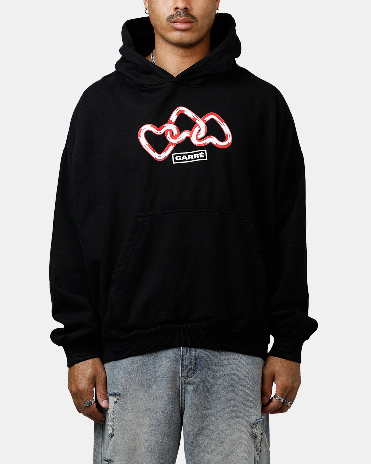 astronauts Carre Link Hoodie Black